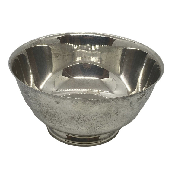 Oneida 8" Silver Plate Fruit Bowl Vintage Paul Revere Reproduction Center Piece - Picture 2 of 12